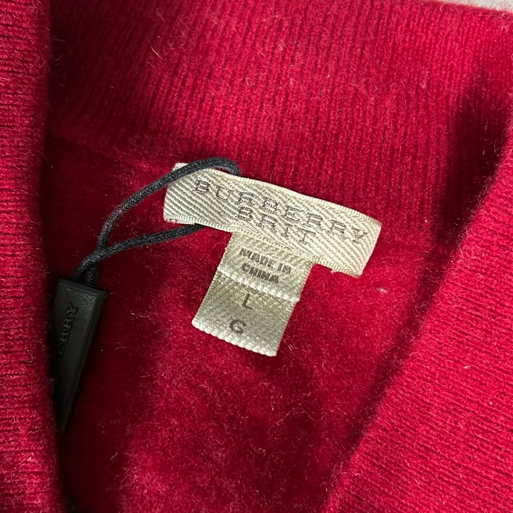 Burberry 100% cashmere red sweater.